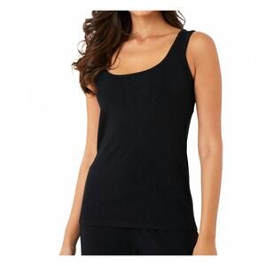 NEW FRENCH KYSS abstract print tank top in black